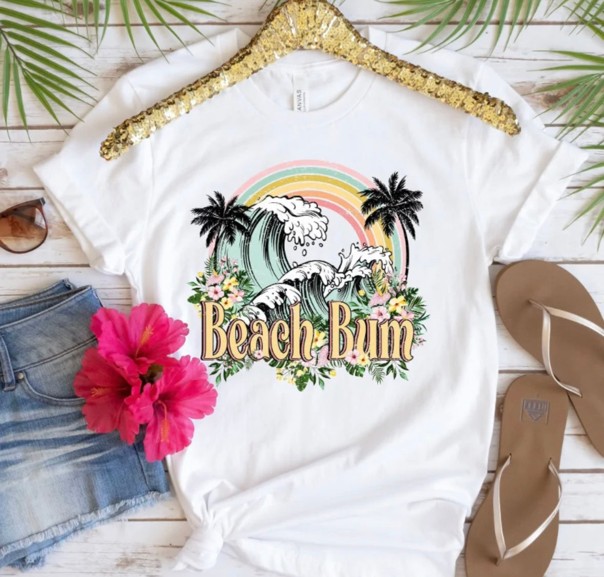 Beach Bum Waves -Glitter