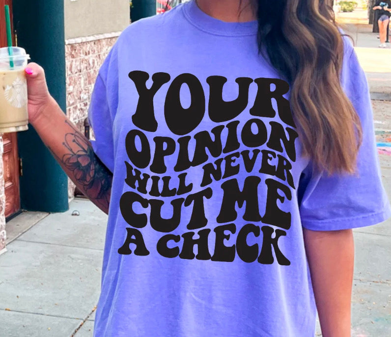 Your Opinion Will Never Cut Me A Check