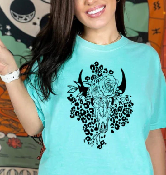 Floral Leopard Skull