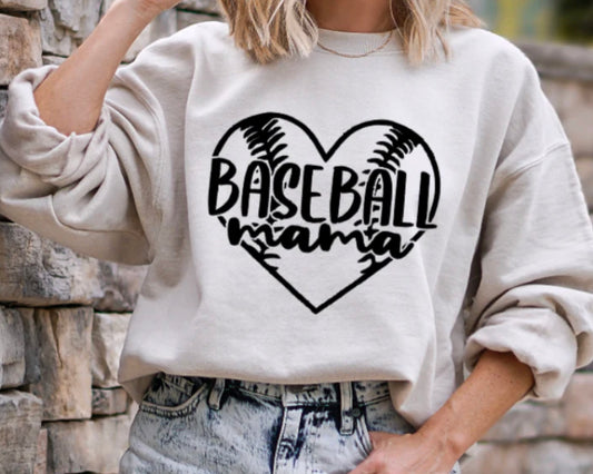 Baseball Mama Heart